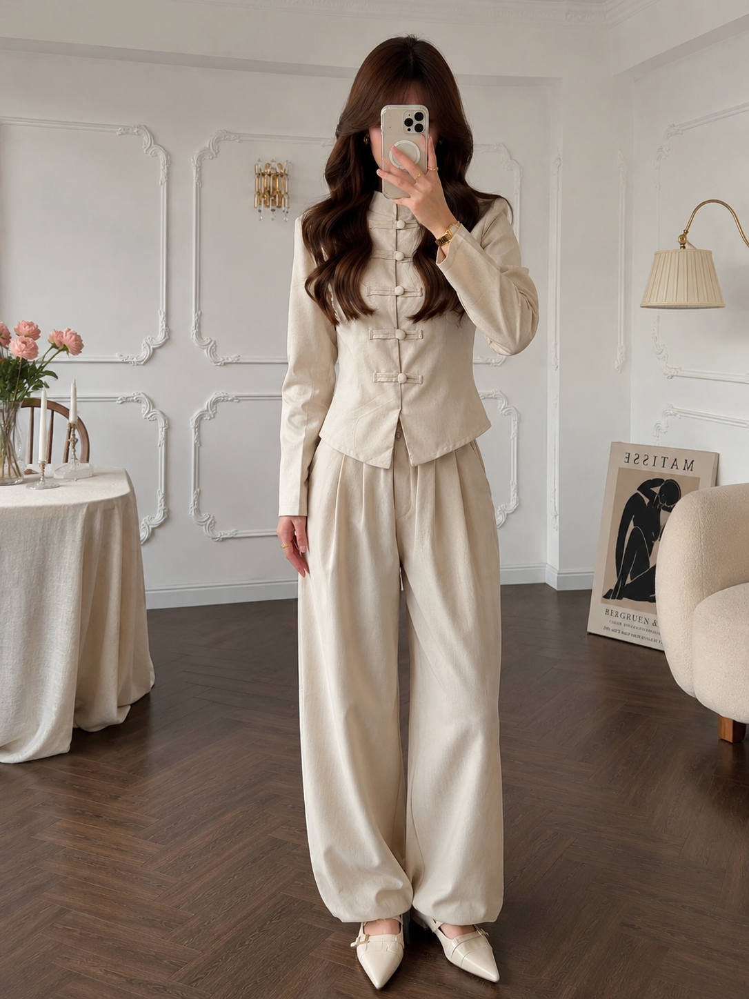 Celeste Mandarin Set – Oat Beige
