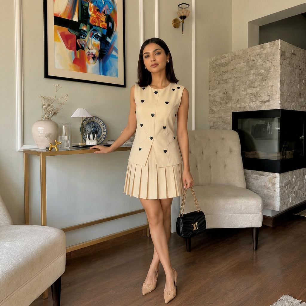 Mon Amour Pleated Co-Ord Set