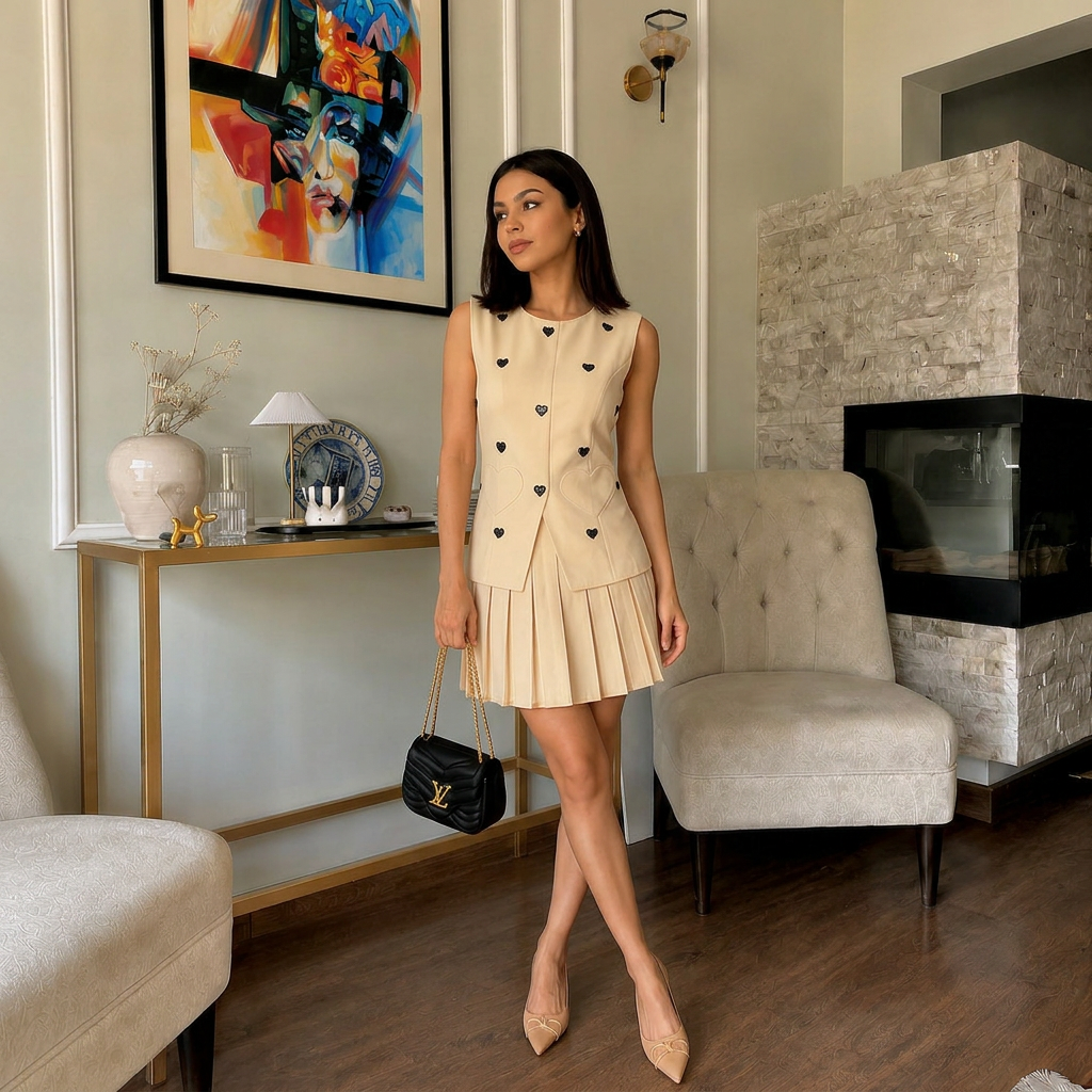 Mon Amour Pleated Co-Ord Set