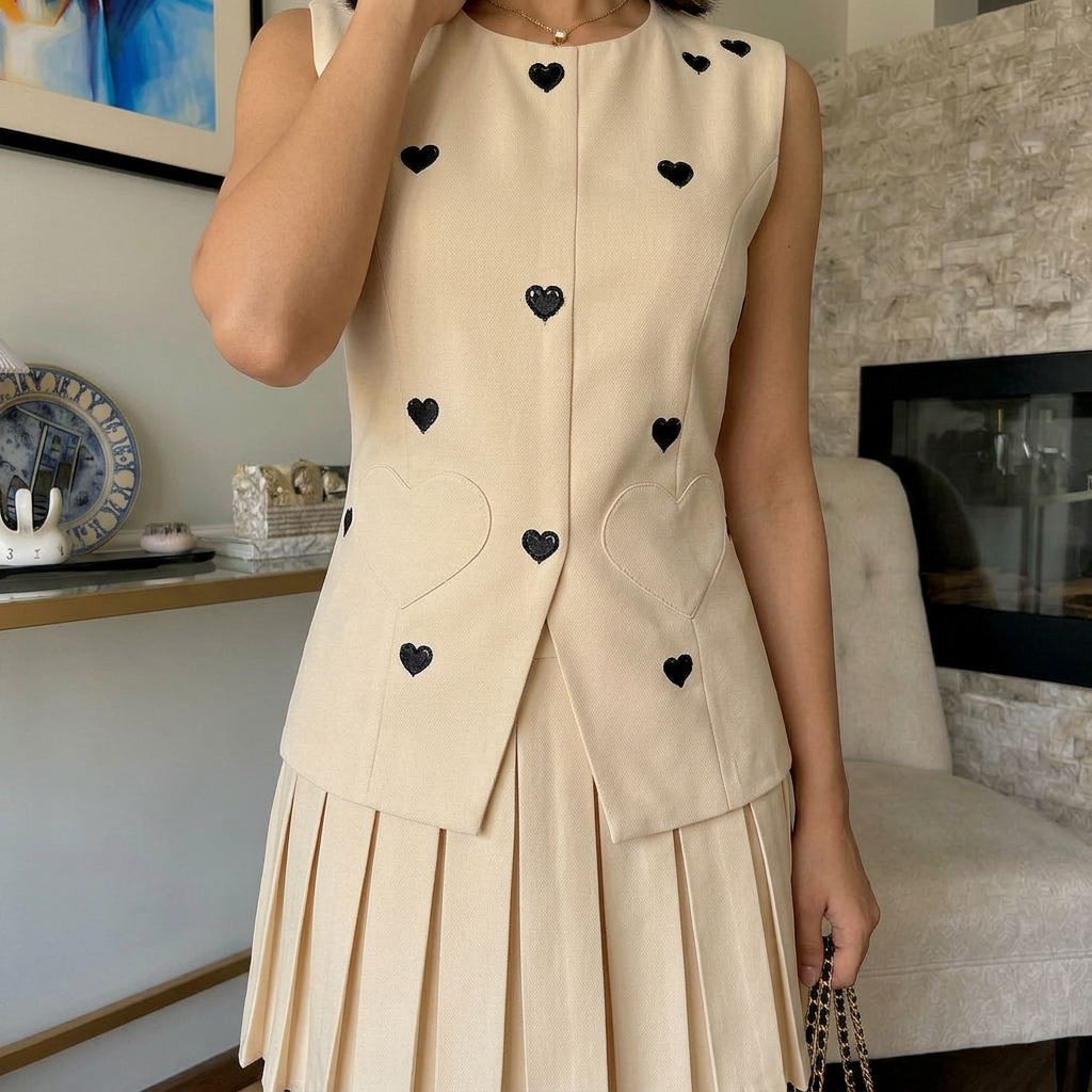 Mon Amour Pleated Co-Ord Set