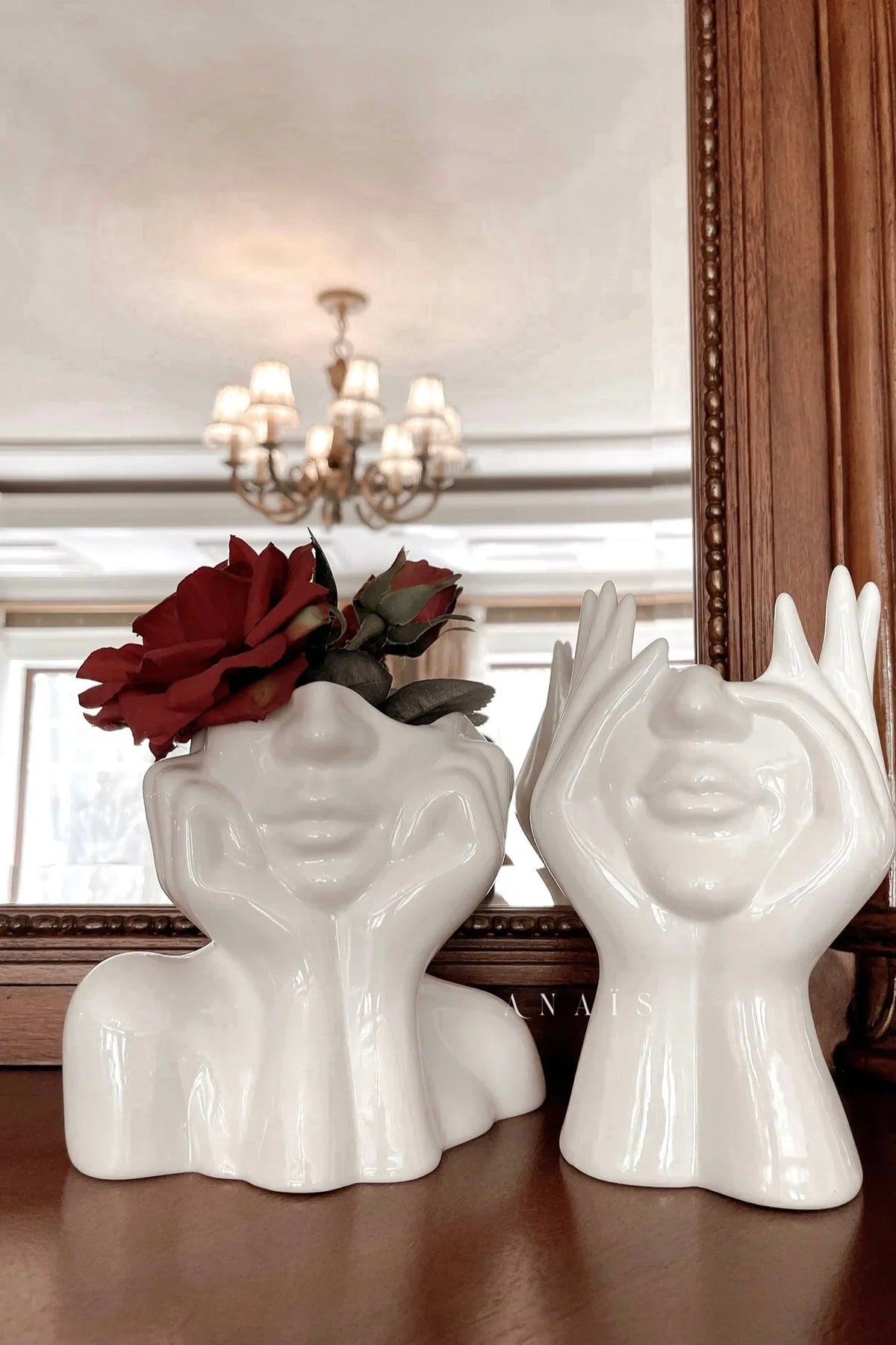“Her” & Angelica Ceramic Vase Set of 2
