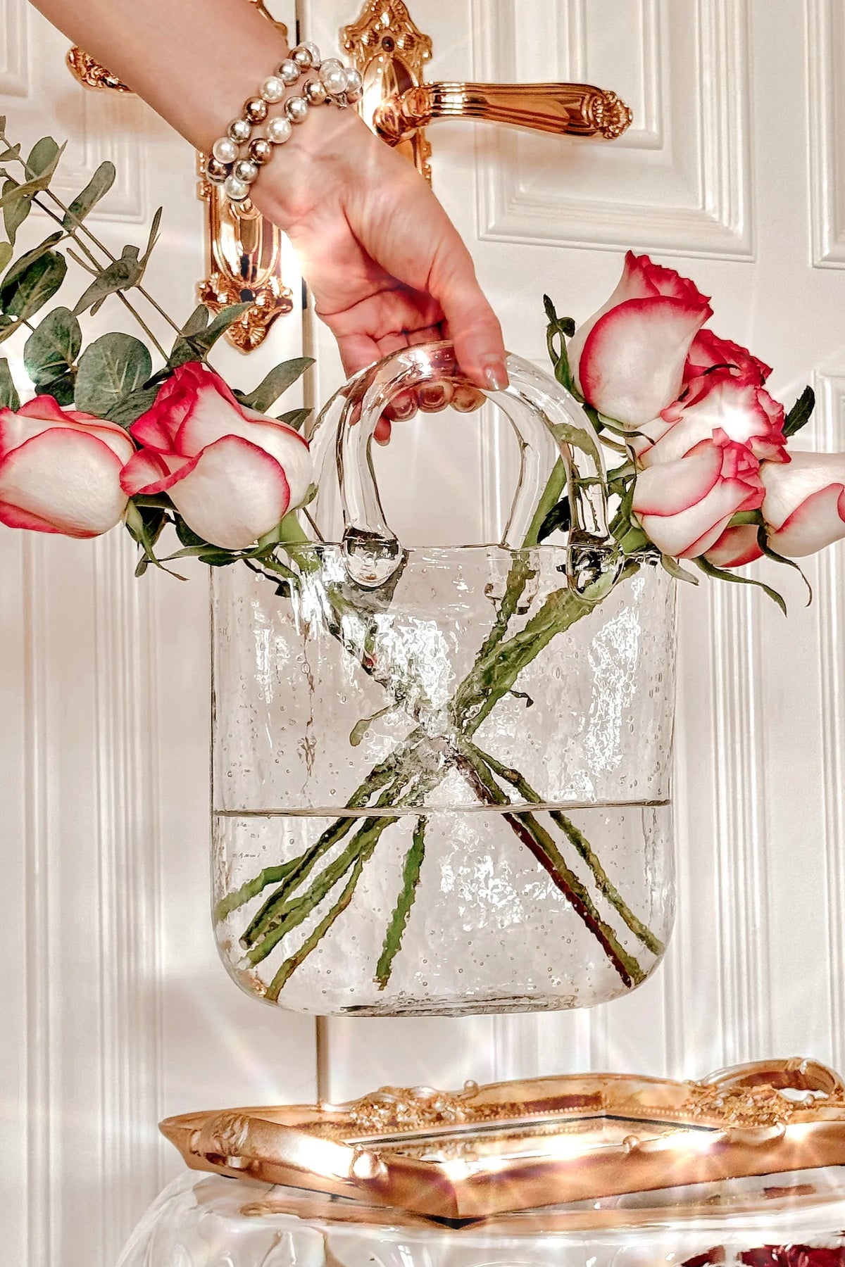 Olivia Glass Handbag Vase