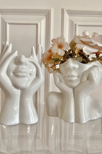 “Her” & Angelica Ceramic Vase Set of 2