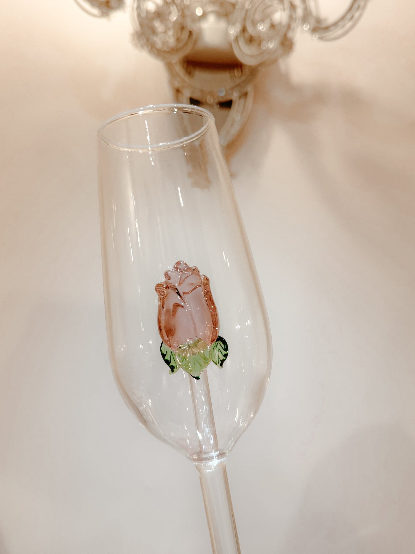 La Vie En Rose Champagne Glass