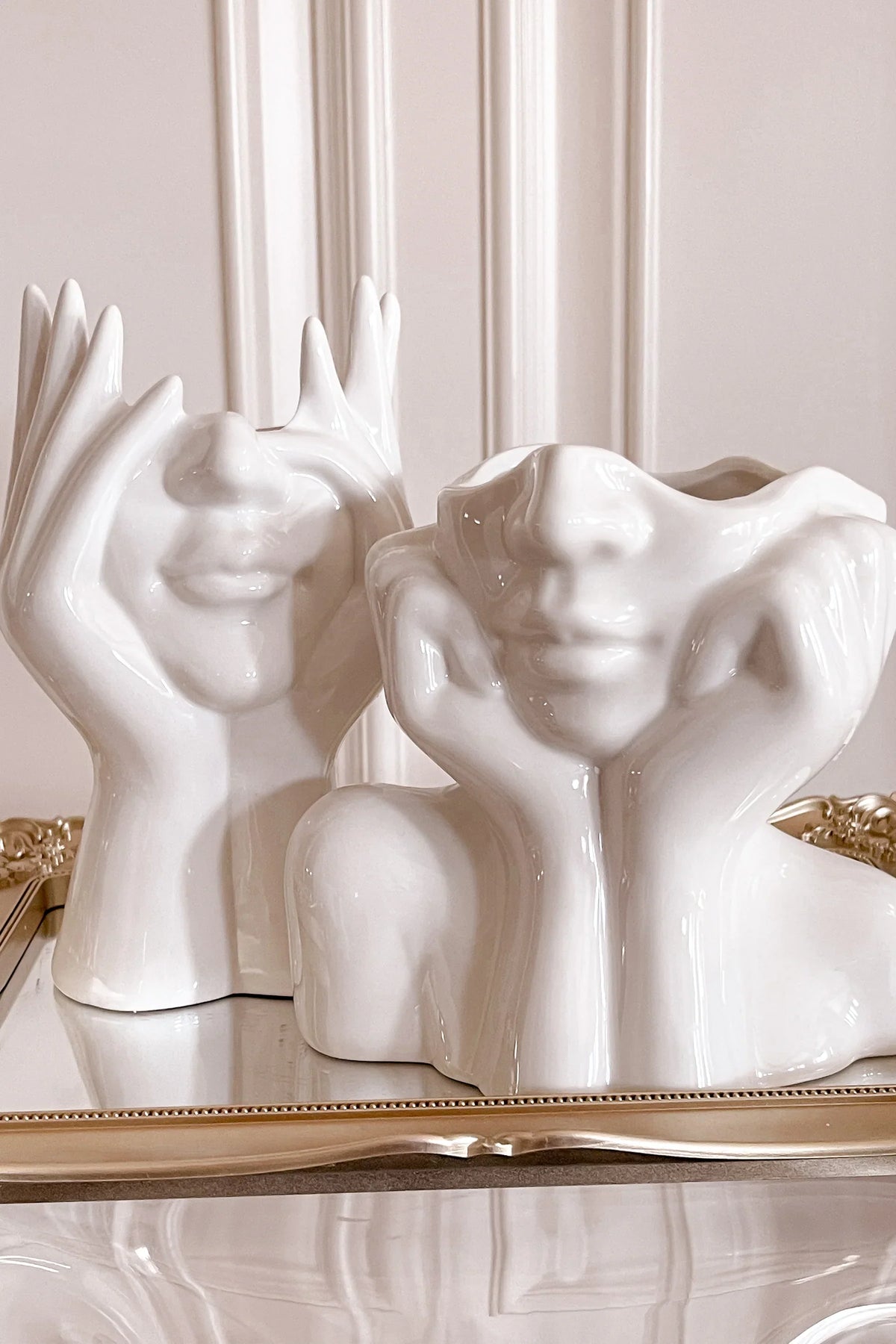“Her” & Angelica Ceramic Vase Set of 2