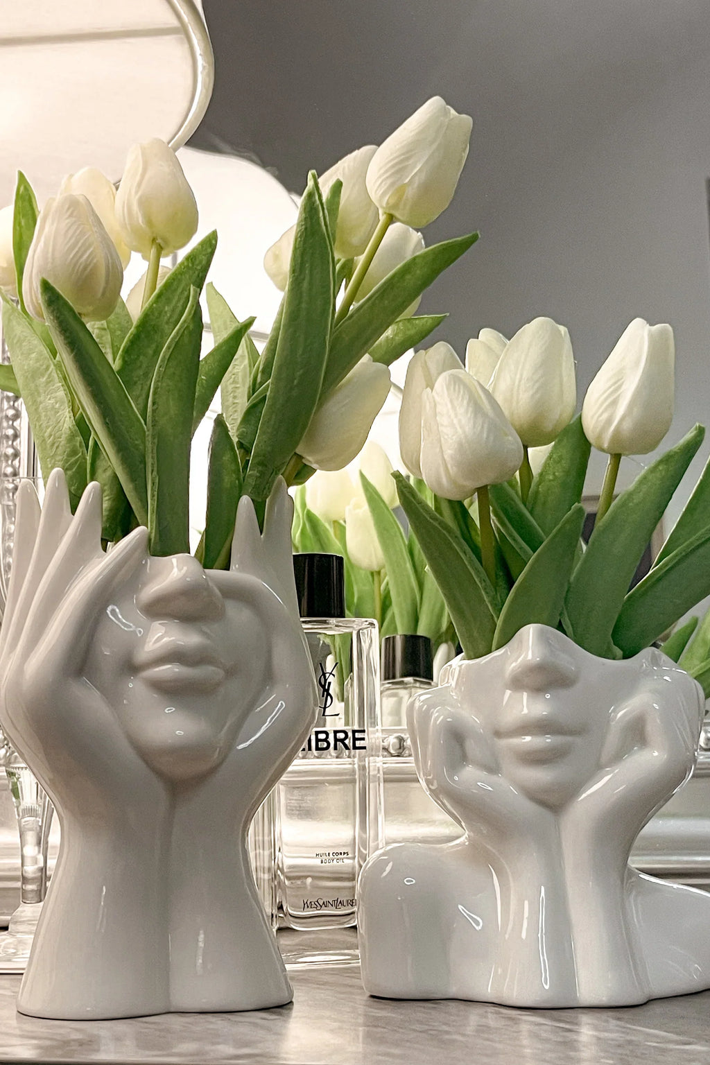“Her” & Angelica Ceramic Vase Set of 2