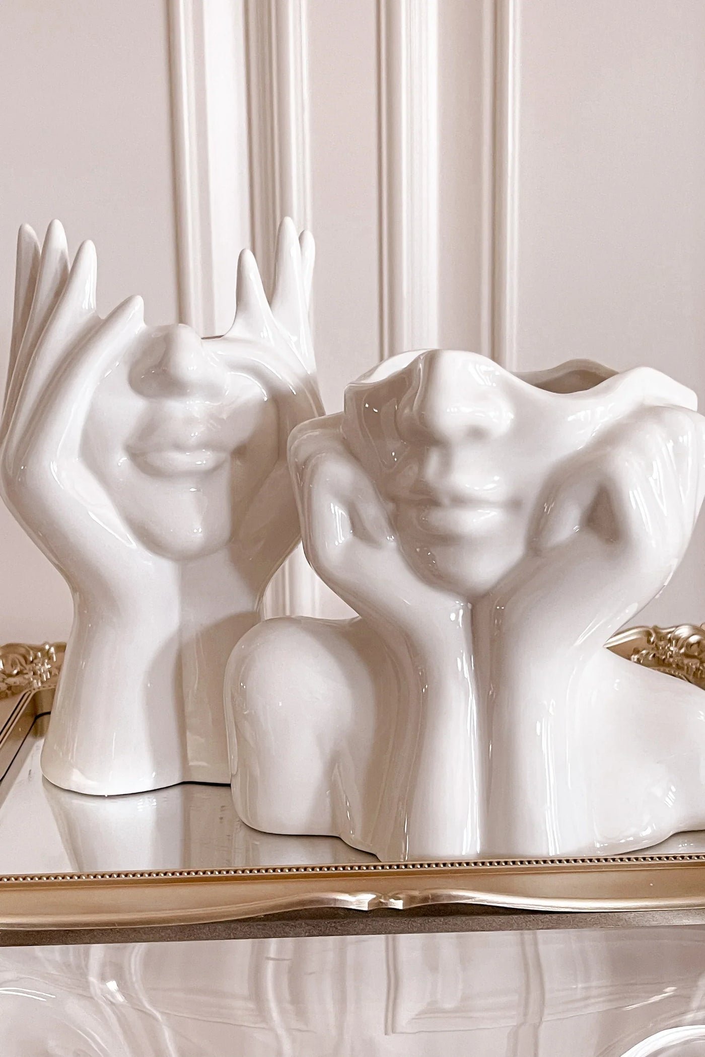 “Her” & Angelica Ceramic Vase Set of 2
