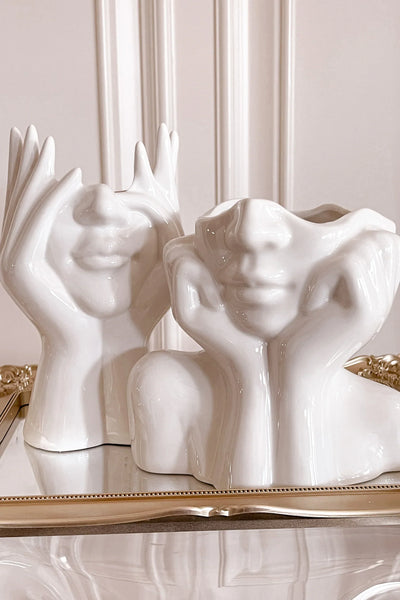 “Her” & Angelica Ceramic Vase Set of 2