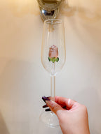 La Vie En Rose Champagne Glass