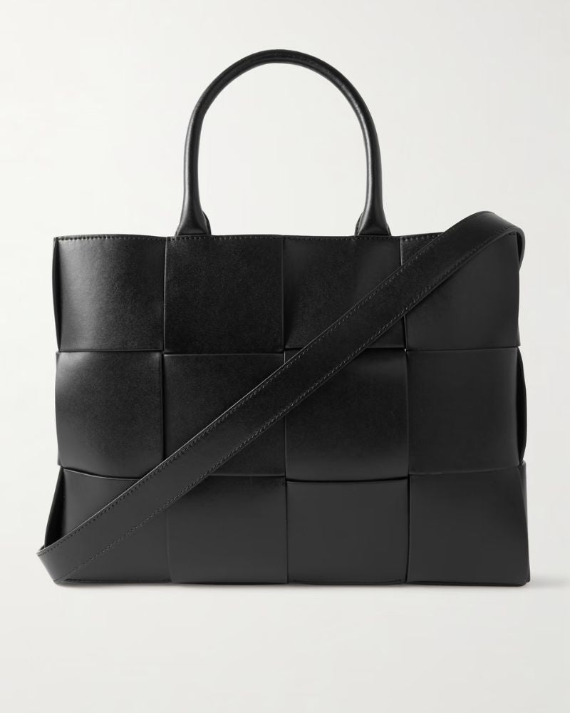 Olivia Intrecciato Leather Tote Bag - Pine Drew Lifestyle