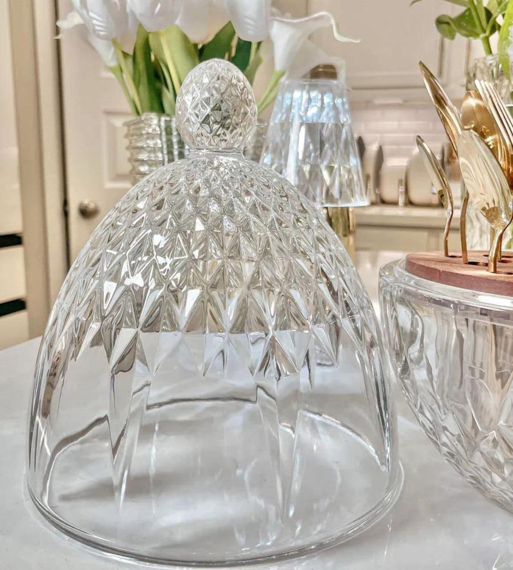 Regalia Crystal Cutlery Holder with Complimentary 24 pcs of Cutlery