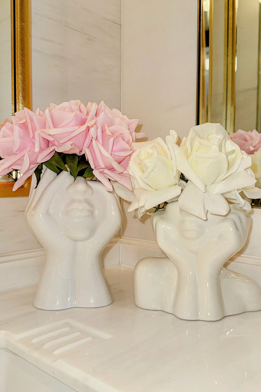 “Her” & Angelica Ceramic Vase Set of 2