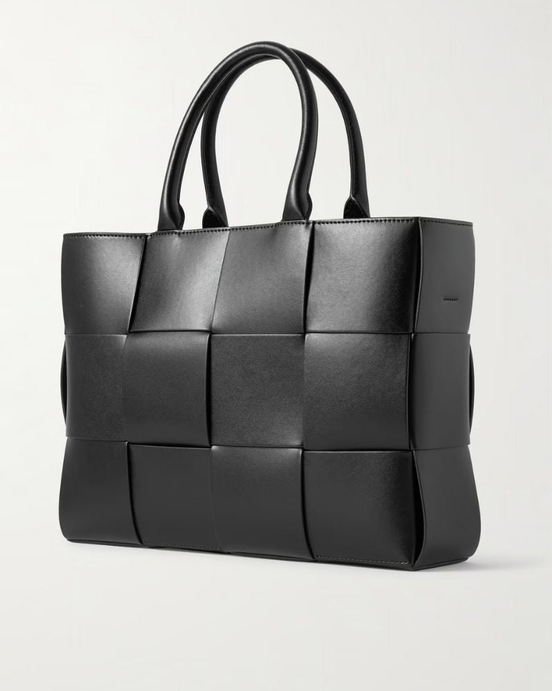 Olivia Intrecciato Leather Tote Bag - Pine Drew Lifestyle