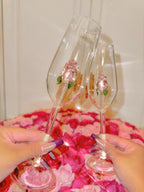 La Vie En Rose Champagne Glass