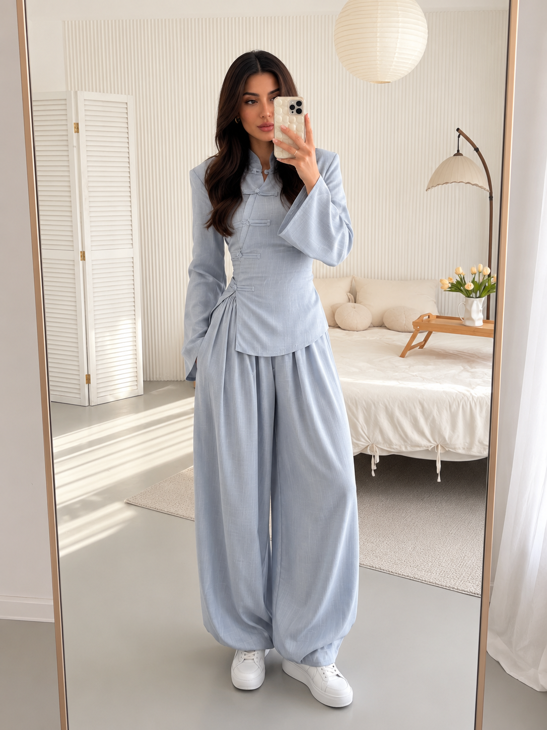 Celeste Asymmetric Set – Powder Blue