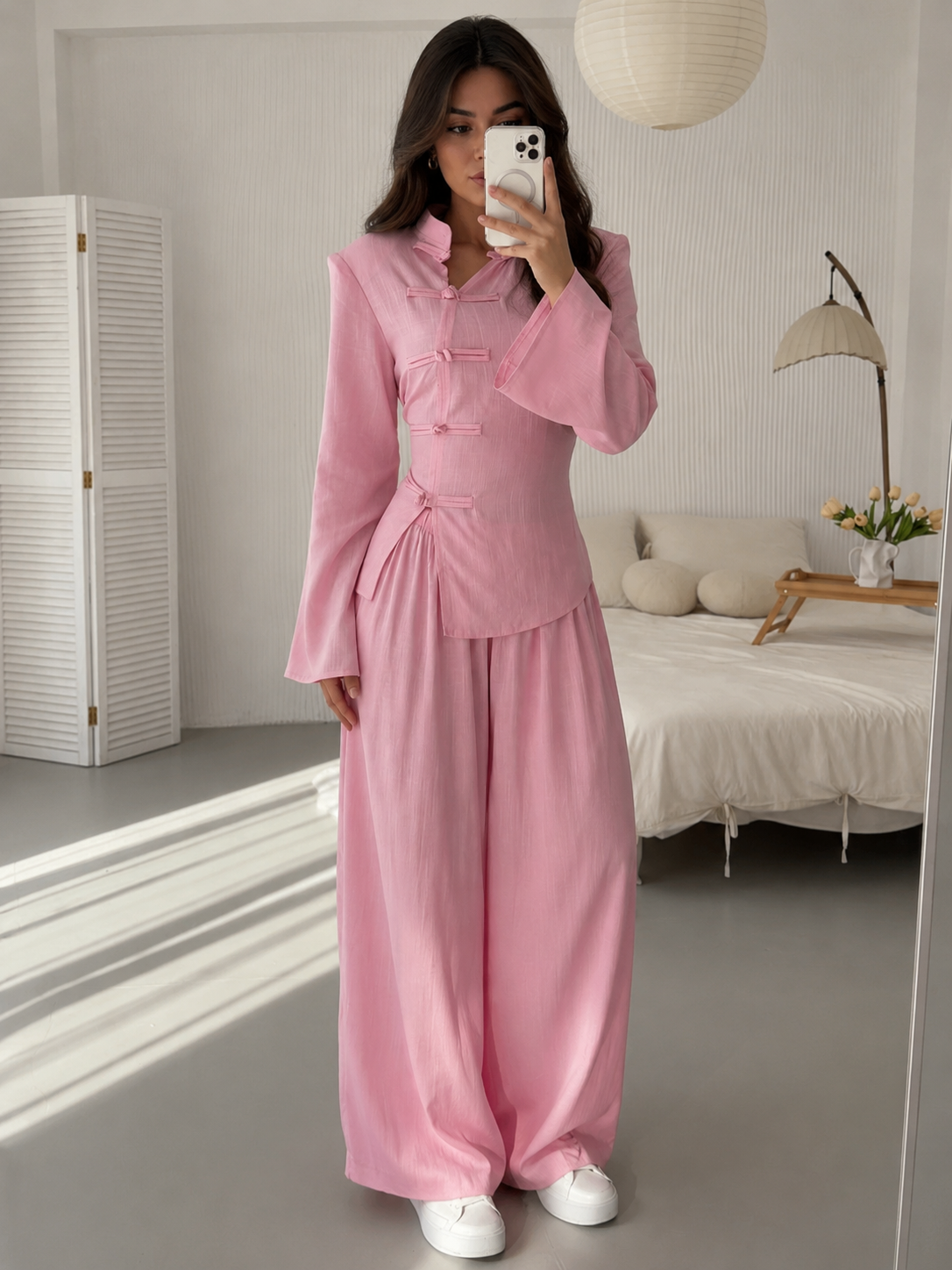 Rosalie Asymmetric Set – Blush Pink