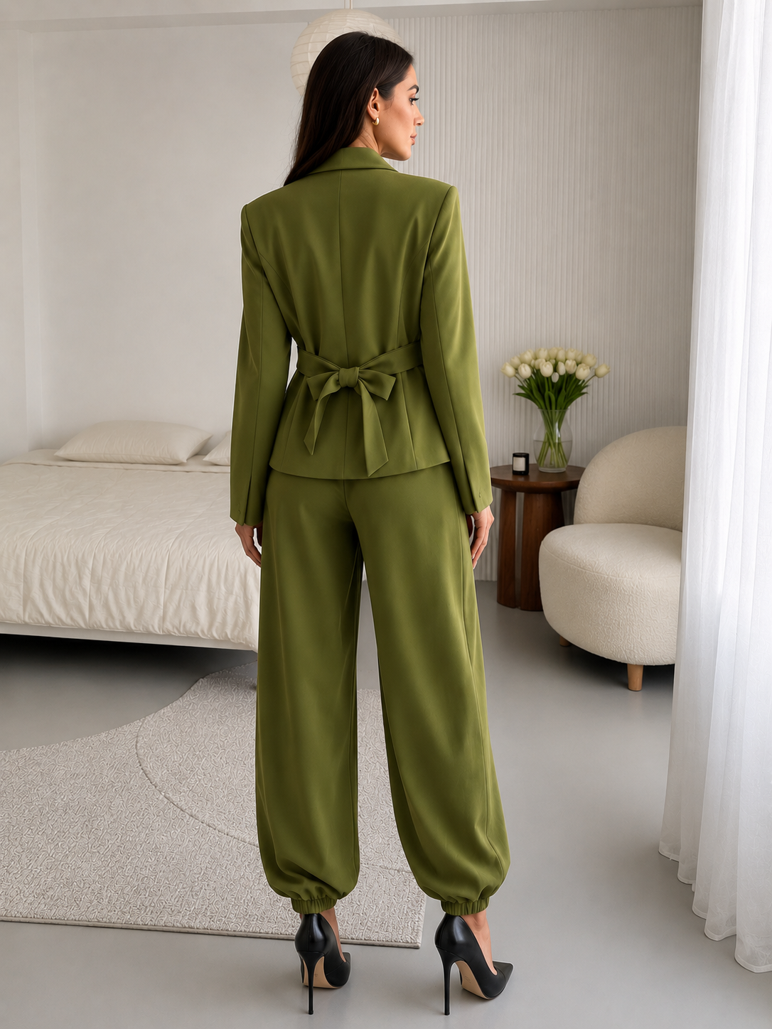 Monroe Sculpted Suit Set – Olive