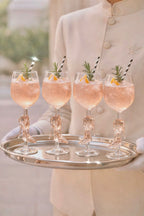 Midnight Crystal Heel Wine Glasses