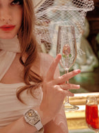 La Vie En Rose Champagne Glass