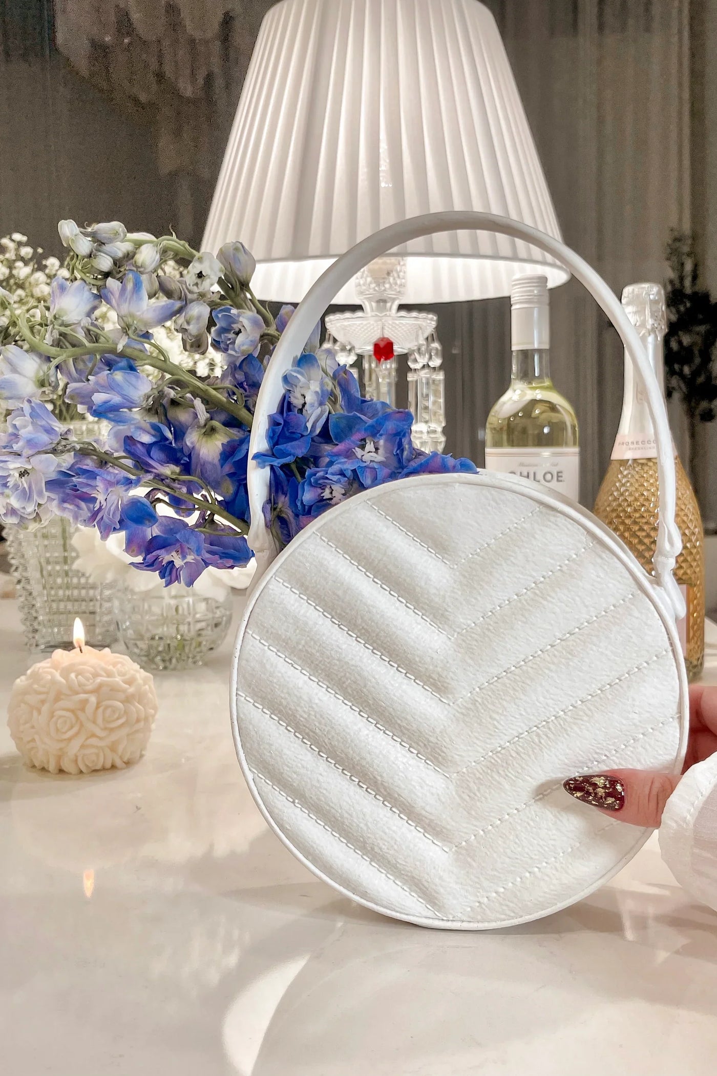 Sofia Round Handbag Resin Vase