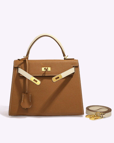 Amandine Handbag In pure leather -Tote Bag Pine Drew Lifestyle