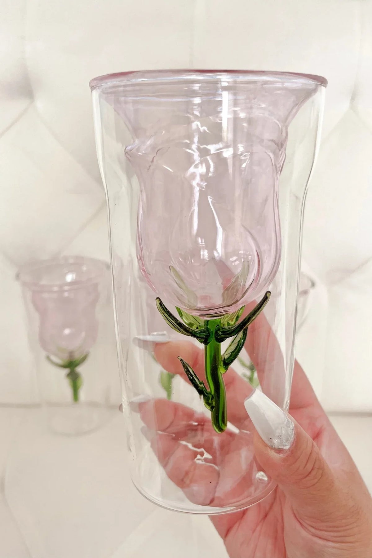Enchanted Rose Glass Cup