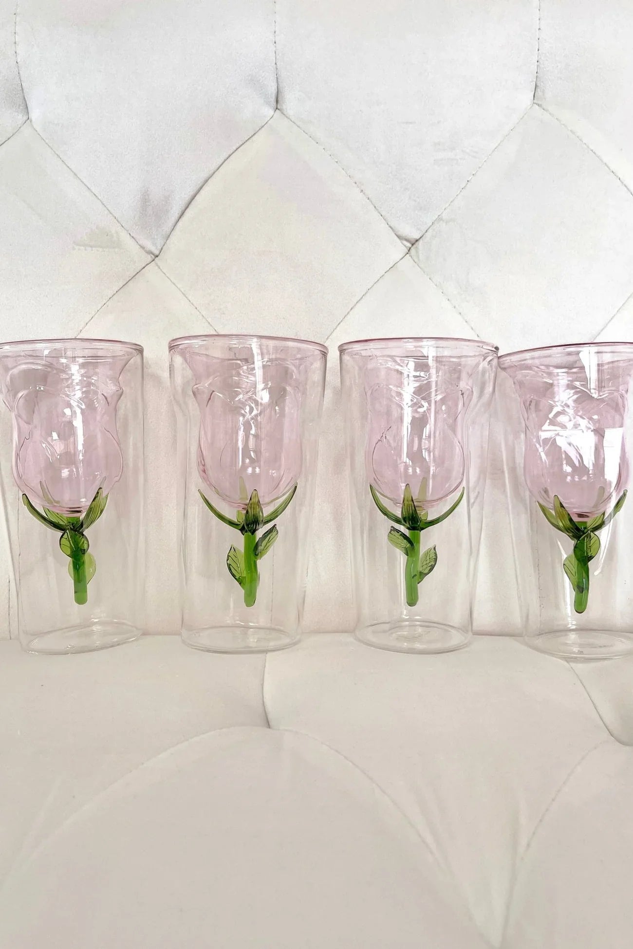 Enchanted Rose Glass Cup