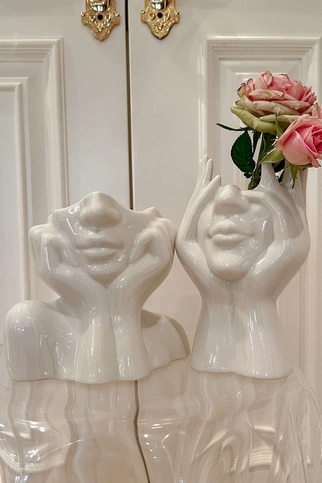 “Her” & Angelica Ceramic Vase Set of 2