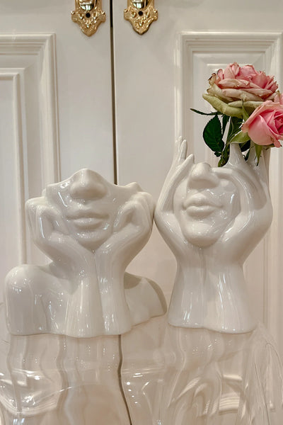“Her” & Angelica Ceramic Vase Set of 2