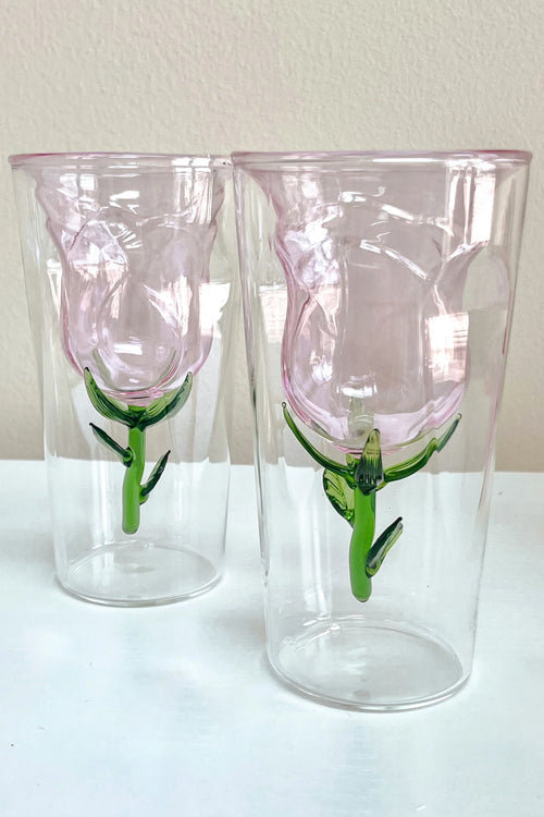 Enchanted Rose Glass Cup