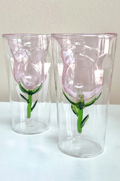 Enchanted Rose Glass Cup