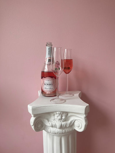 La Vie En Rose Champagne Glass