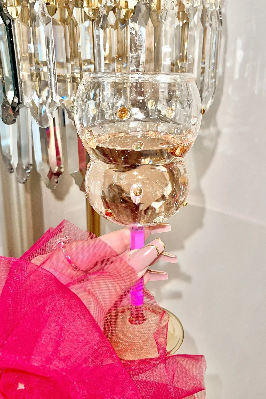 Luxurious Gemstones Glass Cup