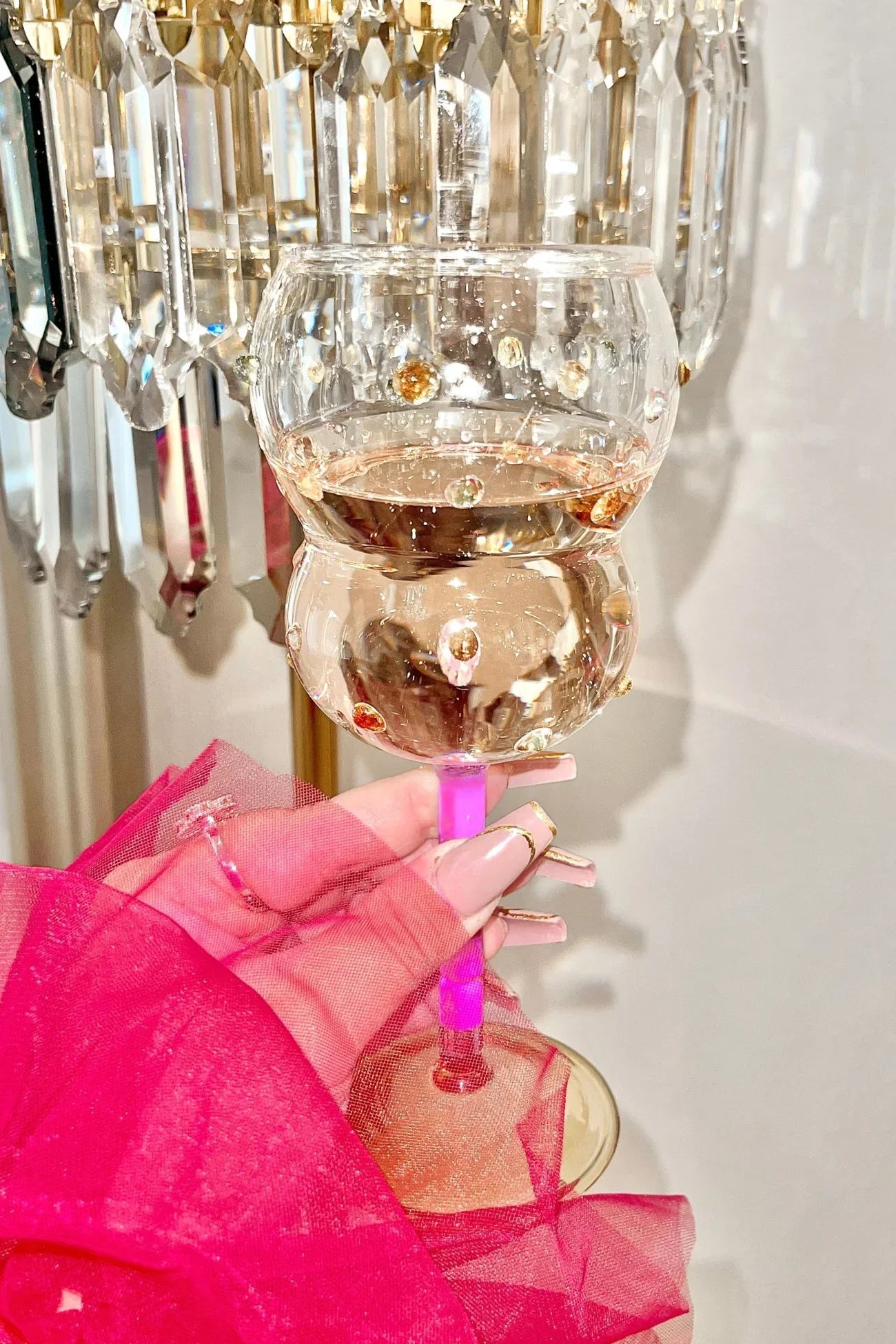 Luxurious Gemstones Glass Cup
