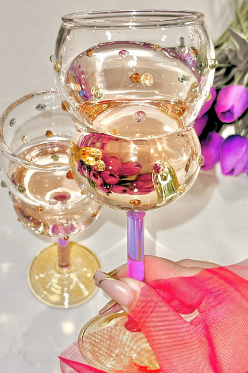 Luxurious Gemstones Glass Cup
