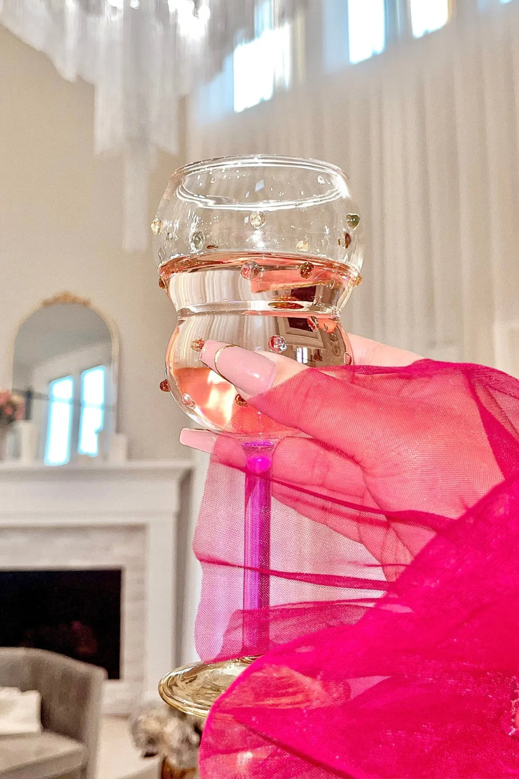 Luxurious Gemstones Glass Cup