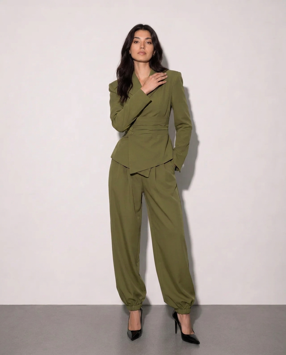 Monroe Sculpted Suit Set – Olive