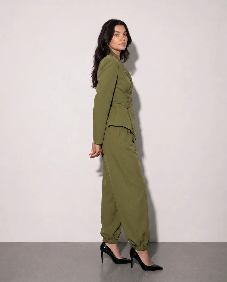 Monroe Sculpted Suit Set – Olive