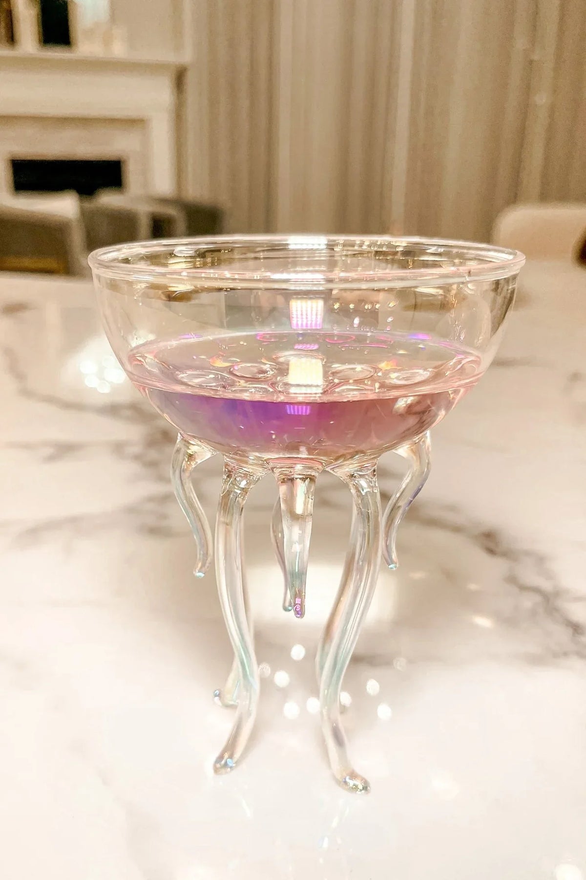 Rainbow Octopus Glass Cup -Handcrafted