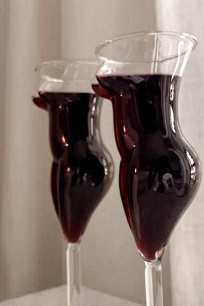 The Lady Glass Cup Set of 2 - Handblown
