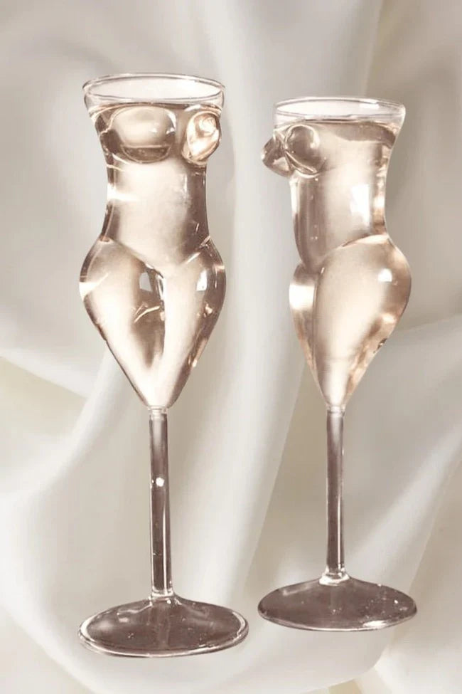 The Lady Glass Cup Set of 2 - Handblown