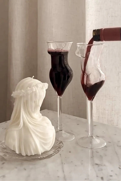 The Lady Glass Cup Set of 2 - Handblown