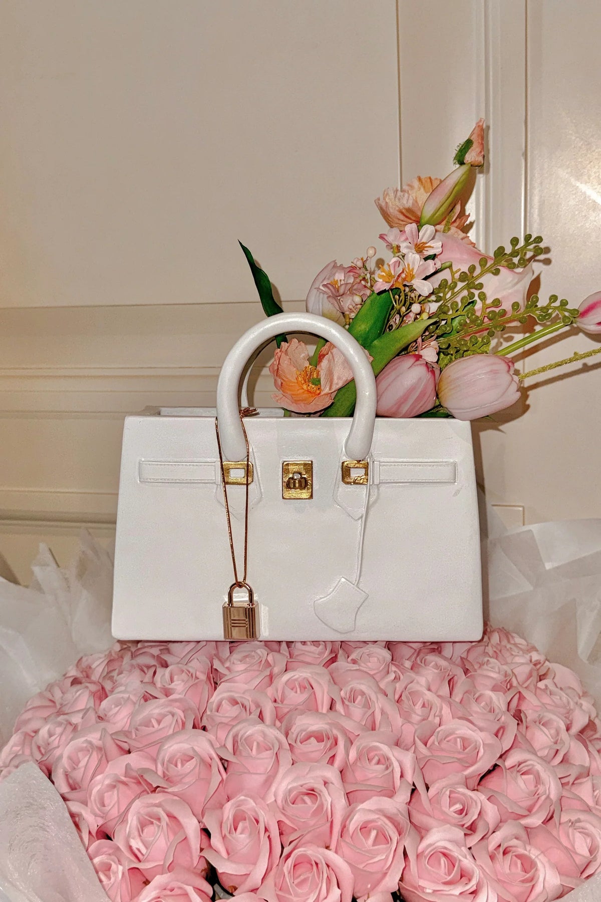 Victoria Handbag Resin Vase