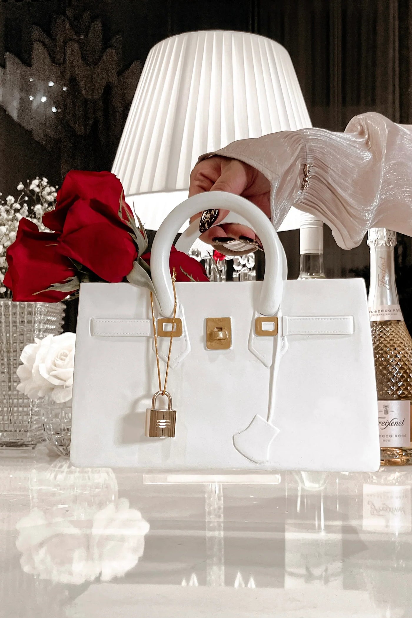 Victoria Handbag Resin Vase
