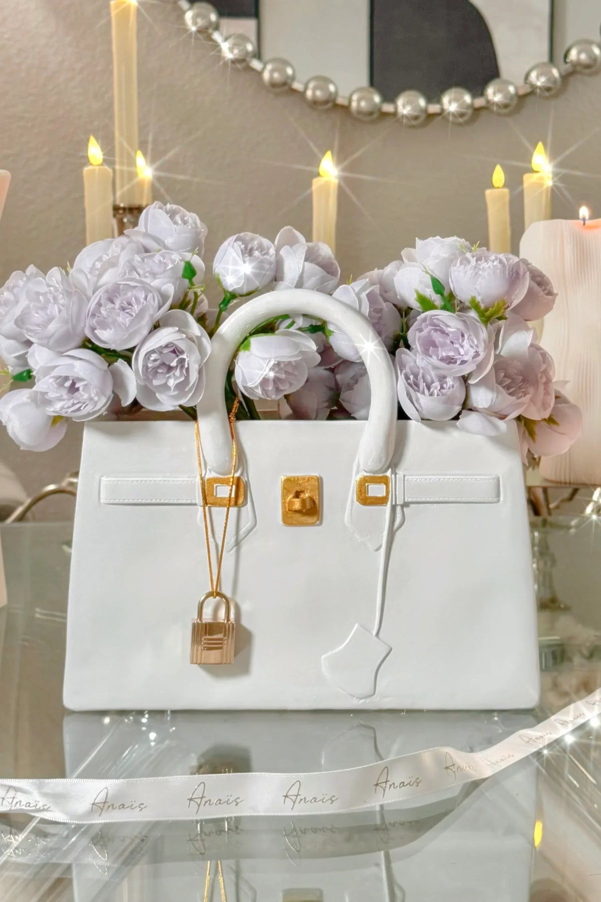Victoria Handbag Resin Vase